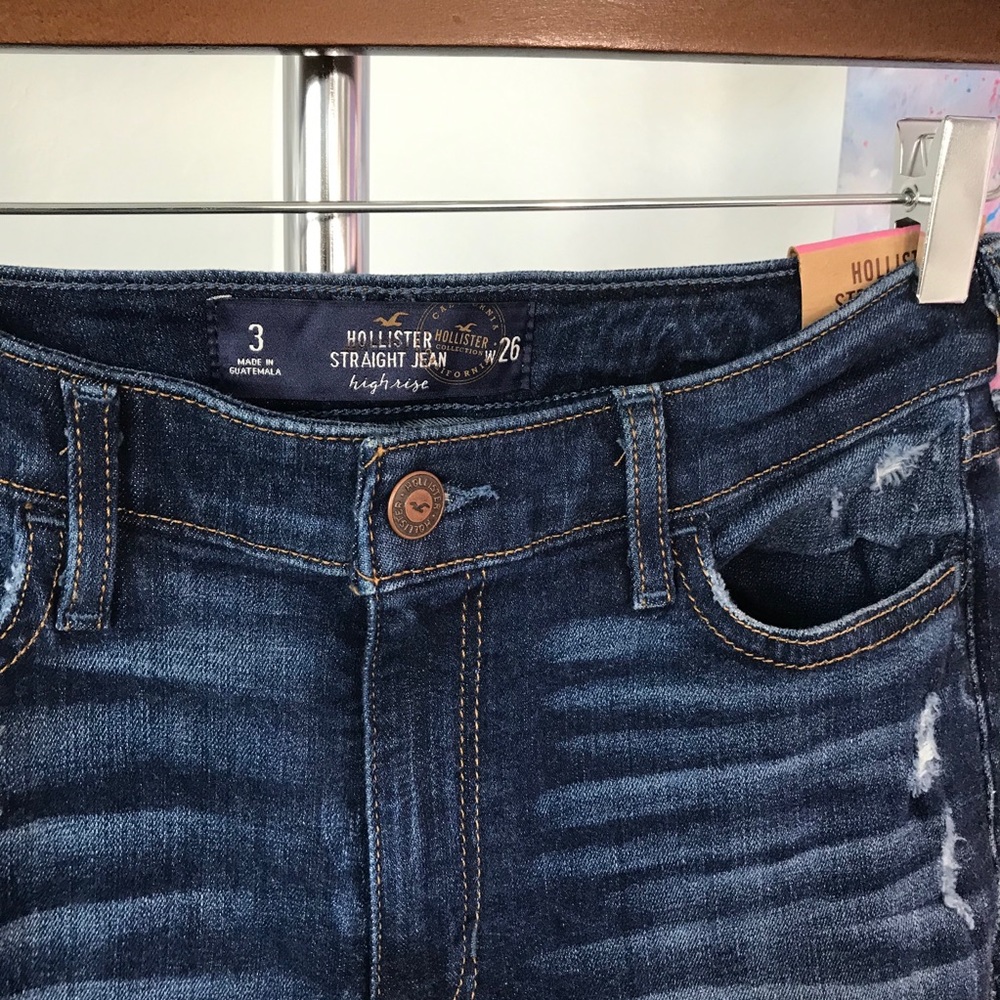 Hollister High-rise Straight Jeans NWT - Picture 3 of 4